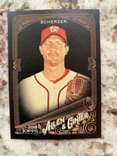 2018 TOPPS ALLEN GINTER X BASEBALL BASE CARD NATIONALS MAX SCHERZER #40