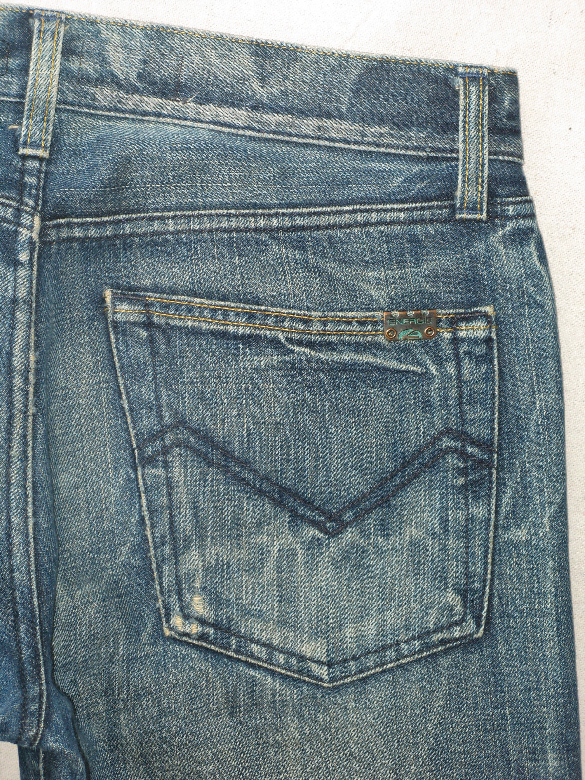 Energie Straight Morris Mens Jeans 32 x 31 Blue Distr… Gem
