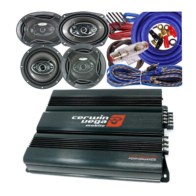 Cerwin Vega CVP1200.4D 4-Ch 1200W Amp  + 2x 6x9 700W 2x 6.5'' 400W Speaker kit