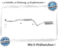 Auspuffanlage für VW Polo (9N) 1.4 55/74KW Bj.01-08 Auspuff Flexrohr Dichtung