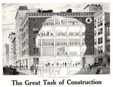 Antique 1919 Ad AT&T Bell Systems Post WW1 War Construction Office 9/1919