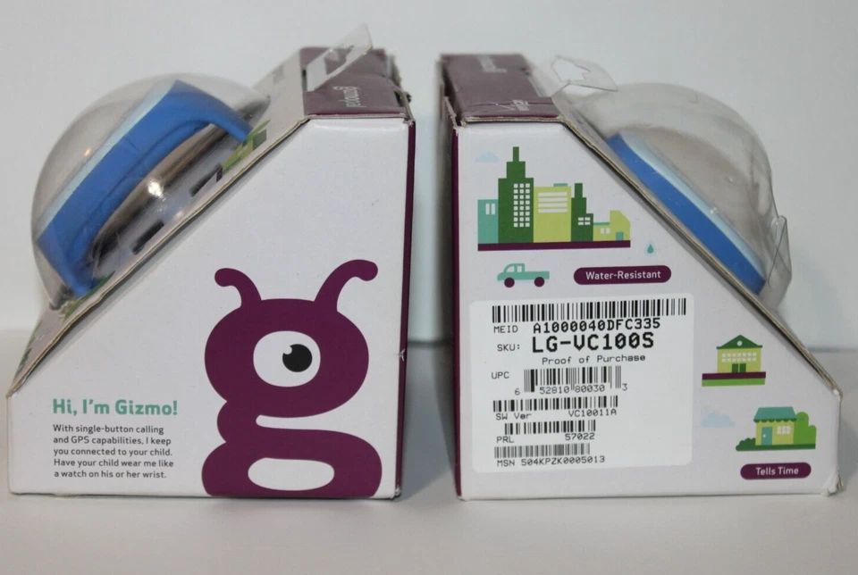 TWO ~ LG GizmoPal VC100 Blue Toy Smartwatch For Kids New In Box VERIZON - Image 2 of 4
