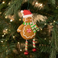 Gingerbread Cookie Dangle Christmas Ornament - ADORABLE  