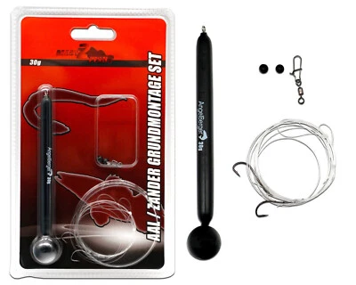Angel Berger Aal - Zander Grundmontage Set Ready2Fish Angelset Stand Up Montage