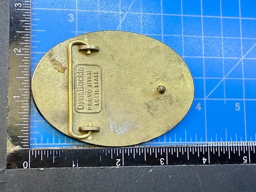 The Amalgamated Sugar Co. White Satin Plant Solid Brass Dynabuckle Belt Buckle - Picture 6 of 17