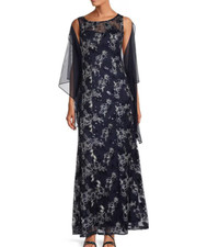 Alex Evenings Sleeveless Scoop Neck Gown  Shawl 269 Size 12  12A 2009 NEW