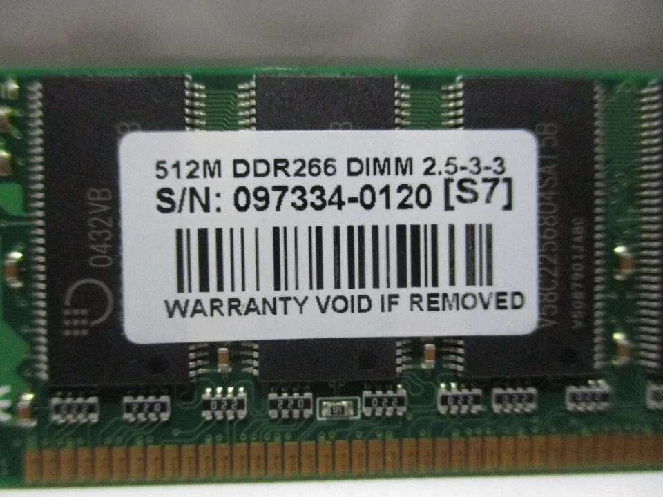 Transcend TS64MLD64V6F5 97-0141 512MB DDR266 DIMM 2.5-3-3 Memory - Image 2 of 3