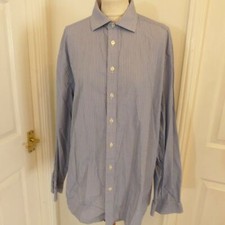 Jaeger blue stripes cotton Shirt. UK men's size 17 collar