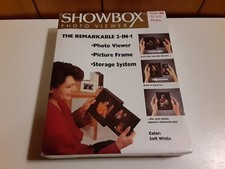 Showbox Photo Viewer Holds 40 3 1/2"x 5" Photos Soft White New Sealed