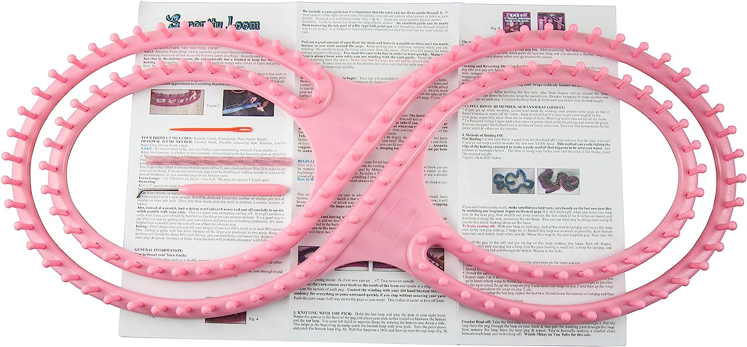 55" Wide Afghan Loom Knitting Board Weave Loom Kit with Instructions