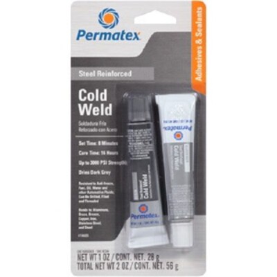 Permatex For Cold Weld Bonding Compound 2-1 Tubes Fills Bronze Iron Brass 14600