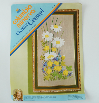 Kit de broderie Crewel vintage MARGUERITES Erica Wilson