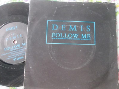 Demis Roussos  Follow Me  Polydor Records    DRDJ 2UK 7inch Vinyl 45 Single 