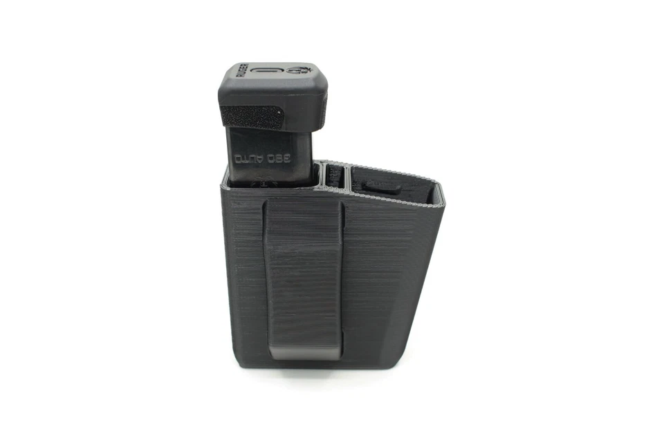 DOUBLE MAGAZINE POUCH FOR RUGER LCP MAX 380 - RH SHOOTER - For Belts Up To 1.5" - Image 3 of 4