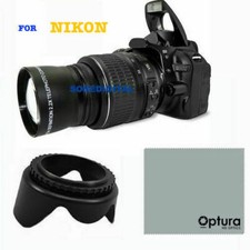 TELEPHOTO ZOOM LENS FOR NIKON D3200 D3000 D5100 D5000 D5200 D40 D60 LENS HOOD