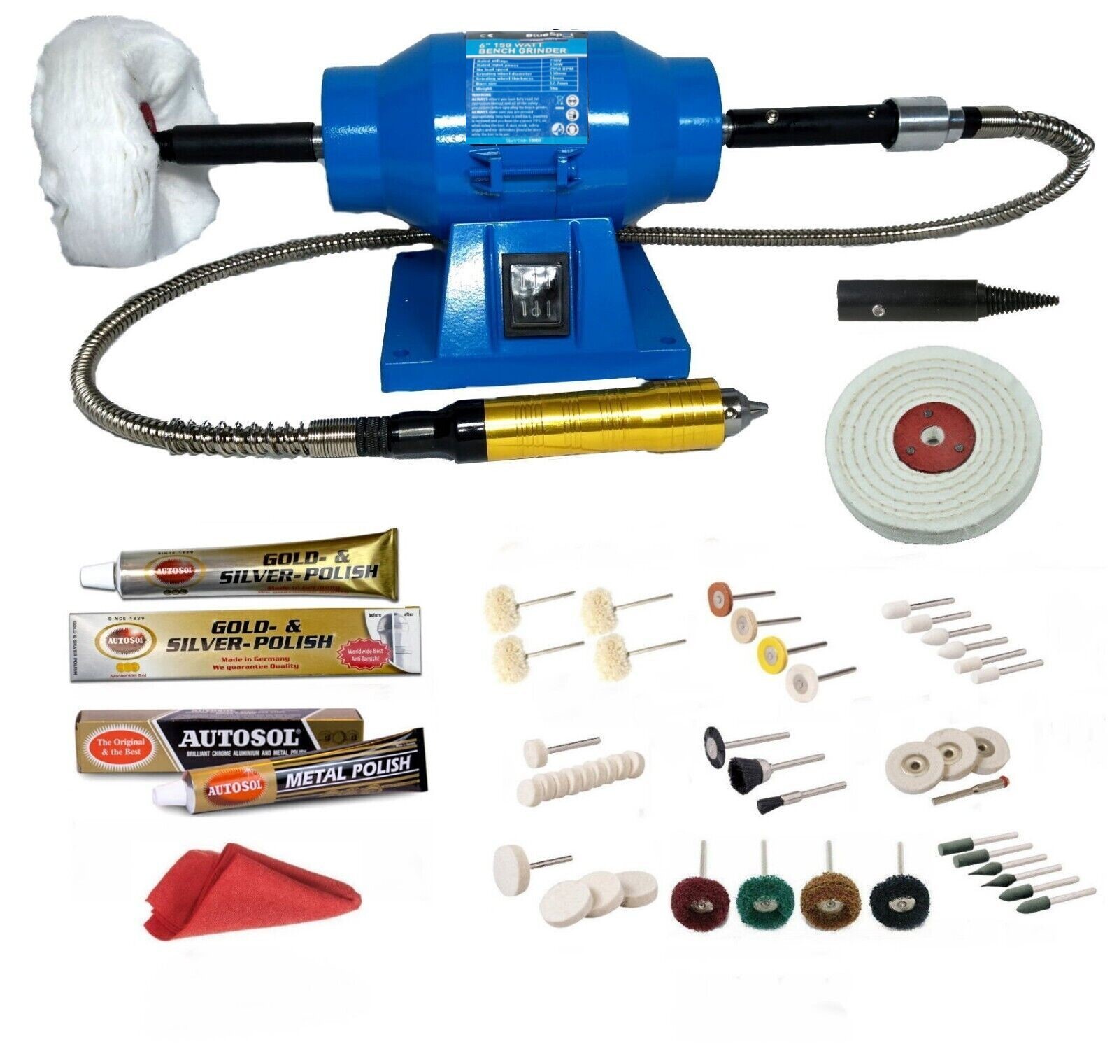Jewellery  Metal Polisher Polishing Grinder Machine 150W Flexible  Drive Shaft
