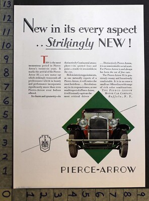 1927 PIERCE ARROW 81 MOTOR LUXURY WEALTH BUFFALO AUTO ENCLOSED CAR AD FC5645