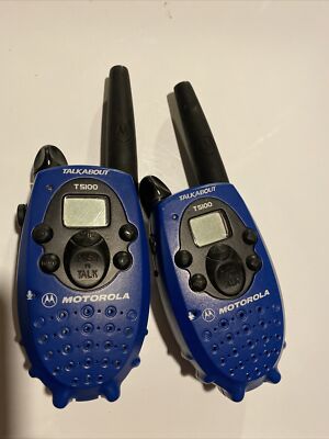 Set of 2 - Motorola Talkabout T5100 2-Way Radio Cobalt Blue - Walkie-Talkie