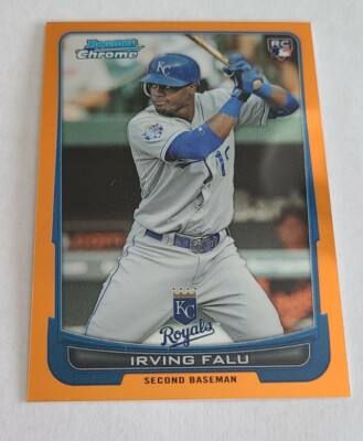 2012 Bowman Chrome Draft Orange Refractors Baseball Card #26 Irving Falu #25/25