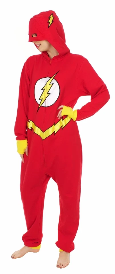 Pijama de una pieza con capucha Barry Allen Streak The Flash superhéroe de DC Comics para adultos Foto 2 de 3
