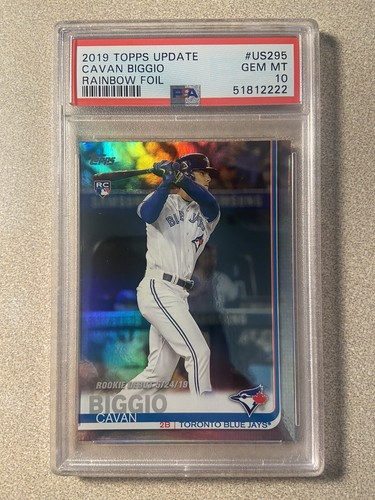 2019 Topps Update Cavan Biggio Rookie Debut Rainbow Foil PSA 10 Gem Mint #US295