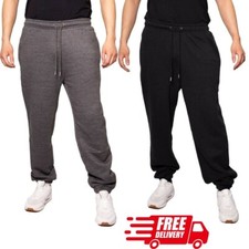 Men's Plus Size Elasticated Waist Trouser Gym Sweat pant Pocket Drawstring(2233)