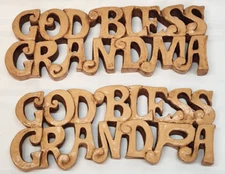 Vintage 1970's Abbey Press Grandma / Grandpa Plaques Wall Hanging GREAT CLASSICS