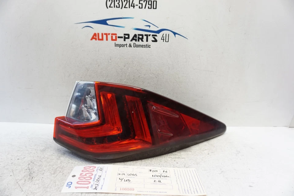 Luz trasera LED para pasajero derecho Lexus RX350 RX 450h 2016-2019 OEM 2017 JD108589 Foto 2 de 4