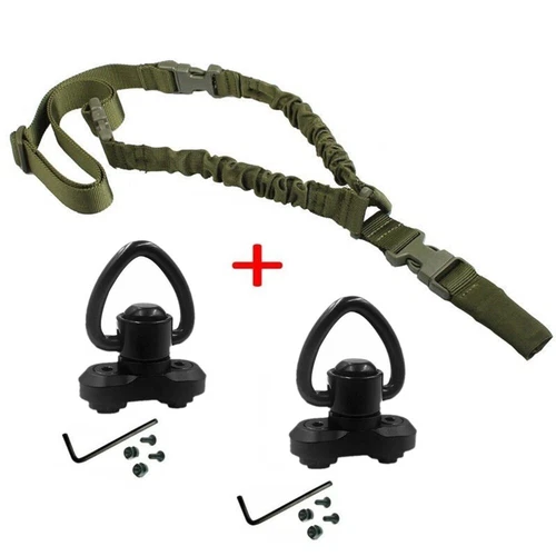 Single Point Gun Rifle Sling Bungee Strap w/ M-LOK Quick Release QD Sling Swivel - Bild 35 von 44