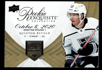 2021-22 Upper Deck Black Diamond Quinton Byfield Exquisite Gold 07/99