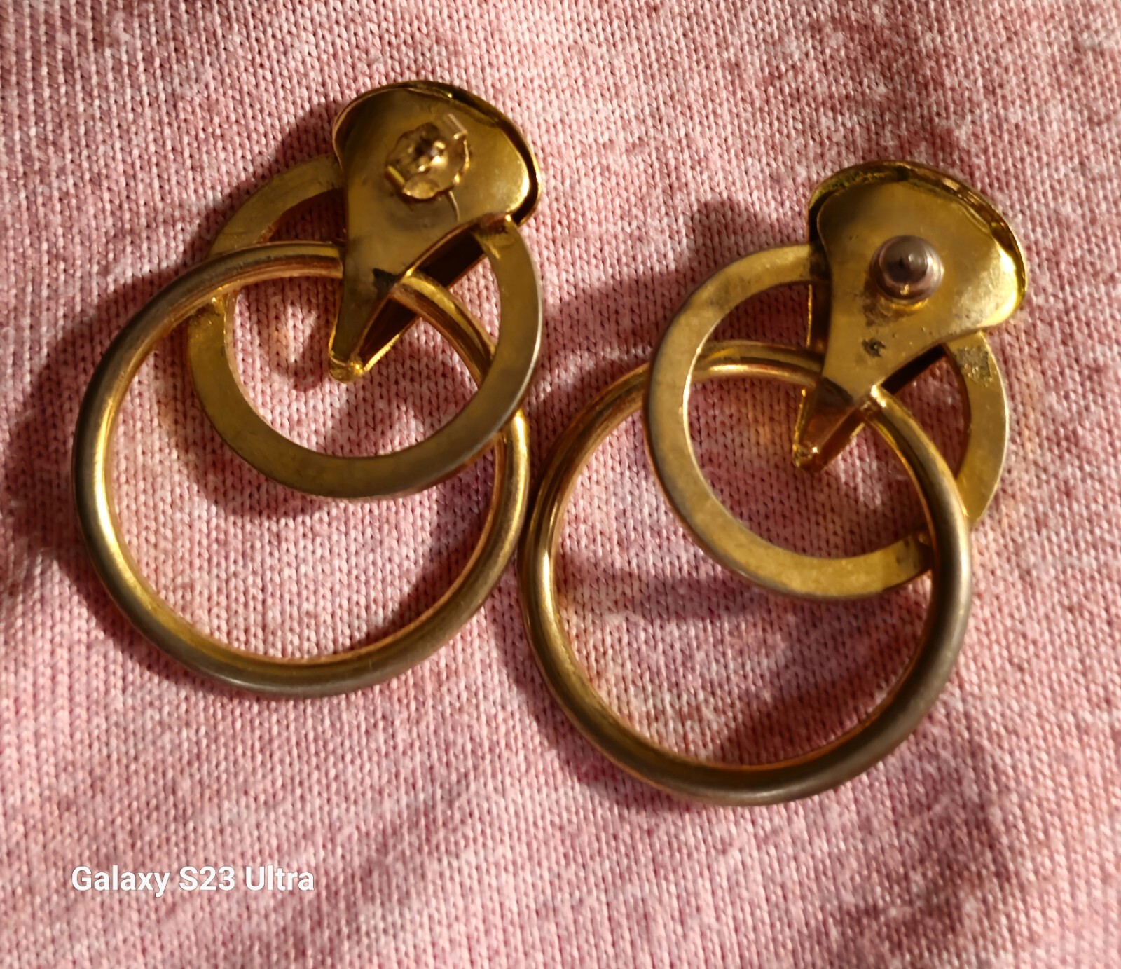 Interlocking Ring Rhinestone Periced Earrings - image 4