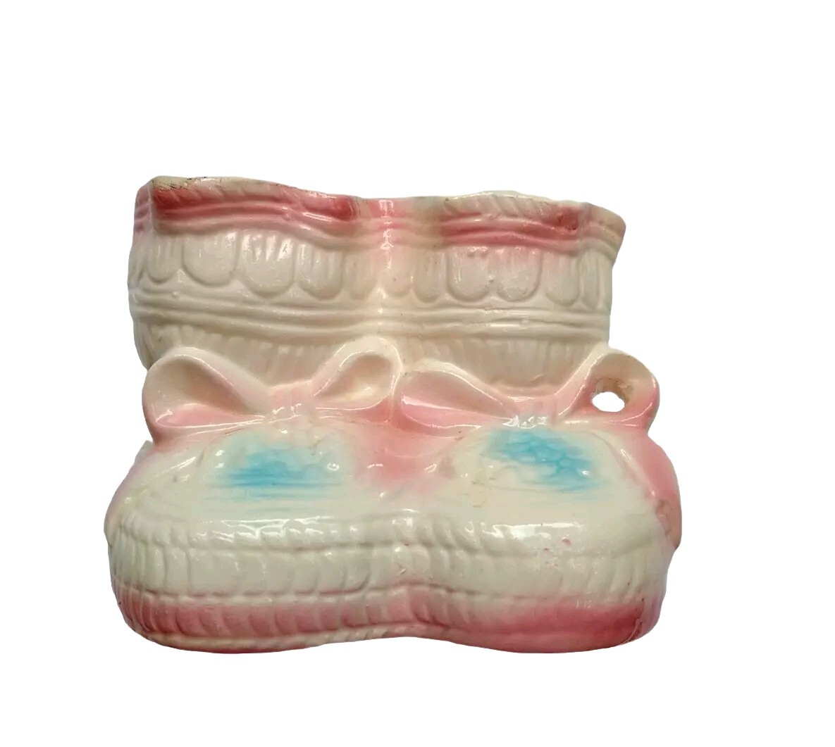 Vintage RELPO Ceramic Baby Booties Planter  Shower Gift Centerpiece