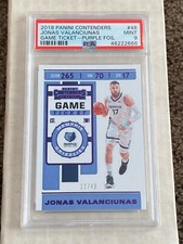 2019 Panini Contenders Game Ticket Purple Foil #48 JONAS VALANCIUNAS - PSA 9 #d