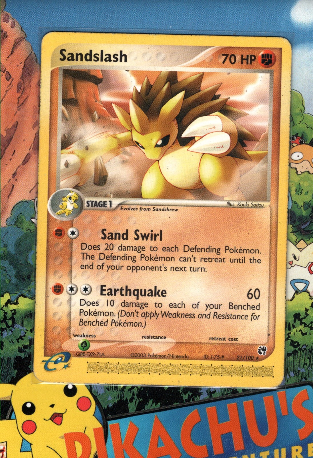 Pokémon TCG Sandslash EX Sandstorm Rare 21/100 Non-Holo Rare VLP