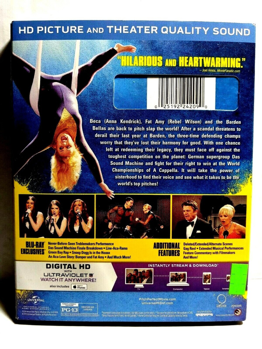 Pitch Perfect 2 [2015] Blu-ray+DVD+Digital Code and Slipcover