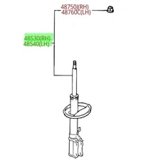 Toyota 2004 Camry SE Front and Rear Struts Genuine OEM OE