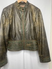 Women's Doubled D Ranch Brown Leather Jacket-sz.sm