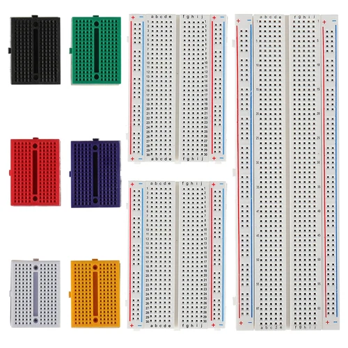 Breadboard Kit - Mini Steckbrett 170 Punkte (6 Farben, 6 Stück) +Steckplatine 40