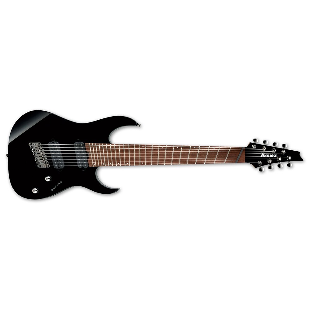 Ibanez RGMS8 BK 8-String Multi-Scale HH Solidbody Electric