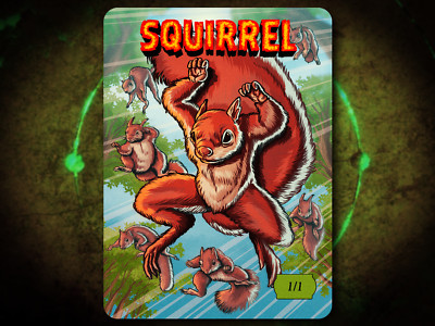 Squirrel 1/1 Full Art Token [by Darkside Tokens] Magic the Gathering MTG!