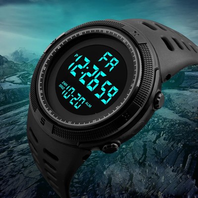 Europe America Luminous Electronic Sports Watch Outdoor Multi-Function Digital