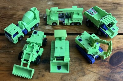 Vintage 1984 Transformers G1 Devastator Constructicons 6 Vehicles Not Complete