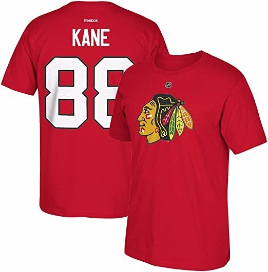 Reebok Herren Patrick Kane Chicago Blackhawks Rotes Name&Number T-Shirt Small-image