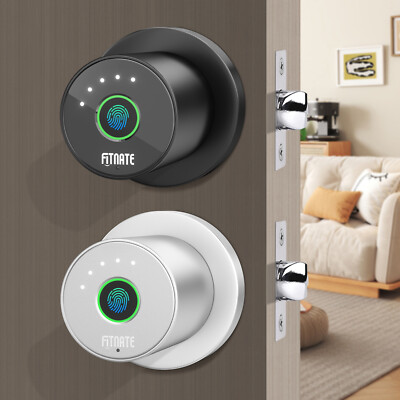 Fingerprint Smart Door Knob Keyless Biometric Touch Door Lock Deadbolt w/Keys