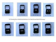 Sparking 925 Sterling Silver Cubic Zirconia CZ Stud for Women/Men 4mm-8mm