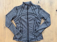 Lululemon Define Jacket Heathered Black Hooded Full Zip Women's Size 10 EUC