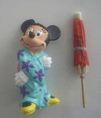 Disney: "Minnie Maus als Japanerin mit Papierschirm": Comic Figur von Bully, neu - Bild 1 von 3