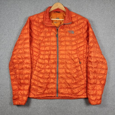 #ad #ad The North Face Thermoball Eco Mens Medium Orange Full Zip Quilted Puffer Jacket $59.99
