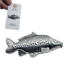 Mirror Carp Pin Badge Pewter Fish Fishing Brooch Lapel Hat Pin Tie Pin Jewellery
