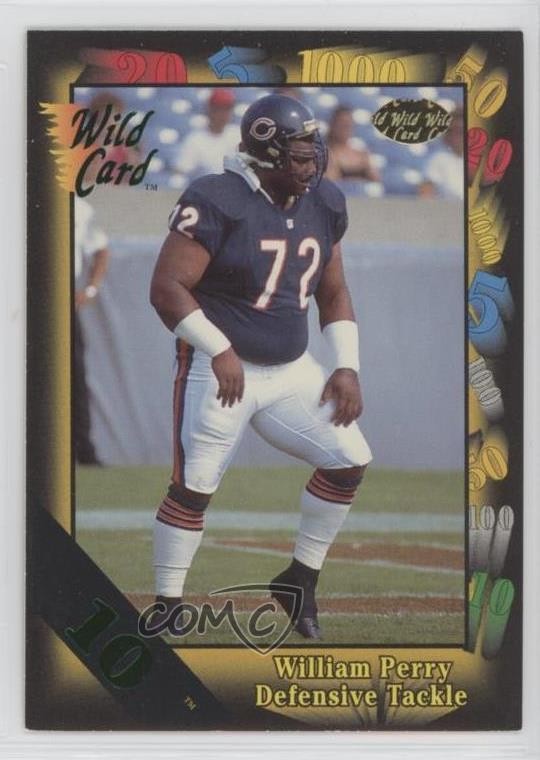 1991 Wild Card 10 Stripe William Perry #103 0i4d